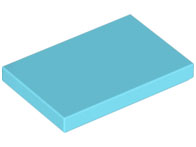Tile 2 x 3, 26603 Medium Azure N