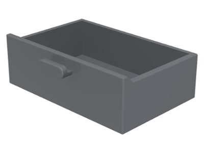 Container, Cupboard 2 x 3 Drawer, 4536 Dark Bluish Gray N