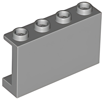 Деталь LEGO Lego Panel 1 x 4 x 2 with Side Supports - Hollow Studs 14718 Light Bluish Gray U