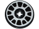 Technic, Disk 3 x 3 with Silver Rim with 12 Spokes Pattern (Sticker) - Set 42047, 2723pb061  