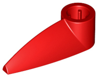 Bionicle 1 x 3 Tooth with Axle Hole (Bohrok Eye), x346 Red U