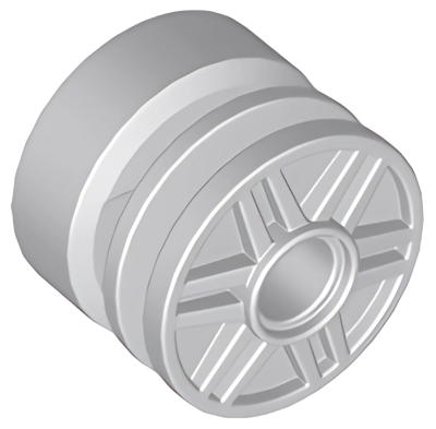 Деталь LEGO Wheel 18mm D. x 14mm with Pin Hole, Fake Bolts and Shallow Spokes 55981 (20896, 34338, 57754) Light Bluish Gray U