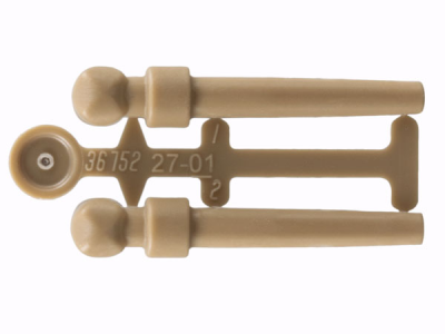 Minifigure, Utensil Wand, 2 on Sprue, 36752 Dark Tan N