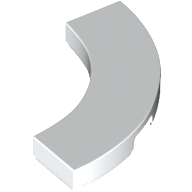 Tile, Round Corner 3 x 3 Macaroni, 79393 White N