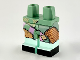 Hips and 1 Nougat Left Leg, 1 Sand Green Right Leg with Light Aqua Boots, Bright Pink, Medium Nougat and Tan Ragdoll Patchwork, Black Stitching and Toes Pattern, 970d45pb01  