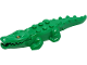 Alligator / Crocodile with 20 Teeth with Yellow Eyes without White Glints Pattern with Light Bluish Gray Technic, Pin 1/2, 18904c04pb01
