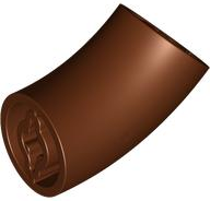 Brick, Round 2 x 2 D. 45 degrees Elbow (27.7mm Standing Height), 5489 Reddish Brown N