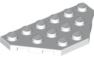 Wedge, Plate 3 x 6 Cut Corners, 2419 White N