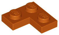 Plate 2 x 2 Corner, 2420 Dark Orange N