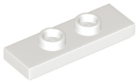Plate, Modified 1 x 3 with 2 Studs (Double Jumper), 34103 White N