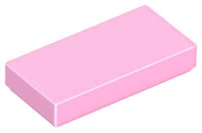 Деталь LEGO Tile 1 x 2 with Groove 3069b Bright Pink U
