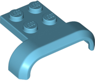 Vehicle, Mudguard 4 x 3 x 1 with Arch Curved, 28326 Medium Azure U