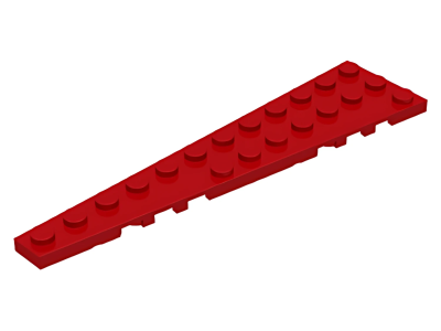 Деталь LEGO Wedge, Plate 12 x 3 Left 47397 Red U