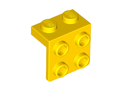 Деталь LEGO Bracket 1 x 2 - 2 x 2 44728 (21712, 86644, 92411) Yellow U