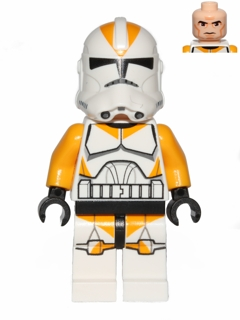 Минифигурка Lego Star Wars Clone Trooper, 212th Attack Battalion (Phase 2) - Bright Light Orange Arms, Large Eyes sw0453