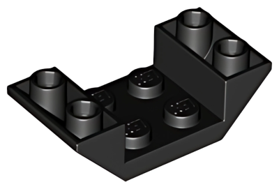 Деталь LEGO Lego Slope, Inverted 45 4 x 2 Double with 2 x 2 Cutout 4871 Black U