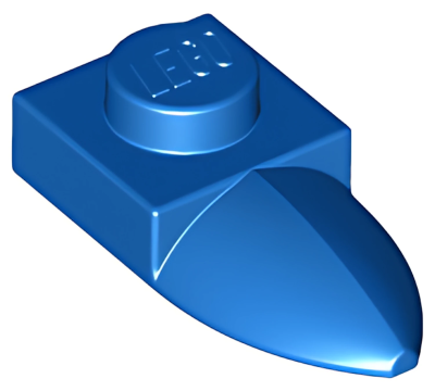 Деталь LEGO Plate, Modified 1 x 1 with Tooth Horizontal 49668 (35162, 49673) Blue U