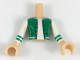 Torso Mini Doll Boy Green Letter Jacket over White Shirt Pattern, Light Nougat Arms with Hands with White Sleeves with Green Stripes, FTBpb031c01