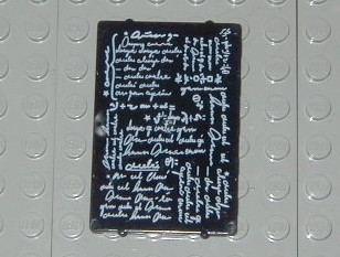 Glass for Window 1 x 4 x 5 with Classroom Blackboard with White Writing Pattern, 2494px1 Black U