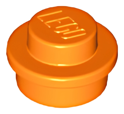 Деталь LEGO Plate, Round 1 x 1 4073 Orange U