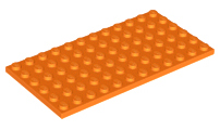 Plate 6 x 12, 3028 Orange U