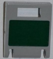 Container, Box 2 x 2 x 2 Door with Slot with Dark Green Rectangle Pattern (Sticker) - Set 8097, 4346pb25