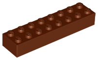 Brick 2 x 8, 3007 Reddish Brown U