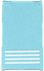 Glass for Window 1 x 4 x 6 with 4 White Stripes Pattern (Sticker) - Sets 7498 / 7744 / 60047 / 60130, 57895pb006 Trans-Light Blue U