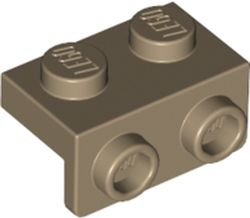 Деталь Lego Скоба Bracket 1 x 2 - 1 x 2 99781 Dark Tan N