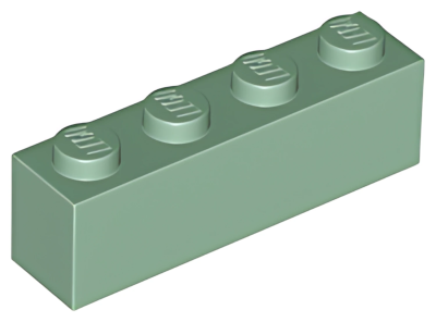 Кирпич LEGO Brick 1 x 4 3010 (6146) Sand Green U