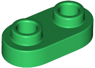 Plate, Round 1 x 2 with Open Studs, 35480 Green N