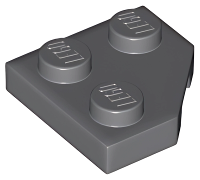 Деталь LEGO  Wedge, Plate 2 x 2 Cut Corner 26601 Dark Bluish Gray U