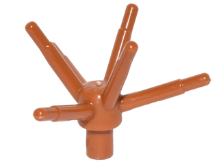 Plant Flower Stem with Bar and 6 Stems, 19119 Dark Orange N