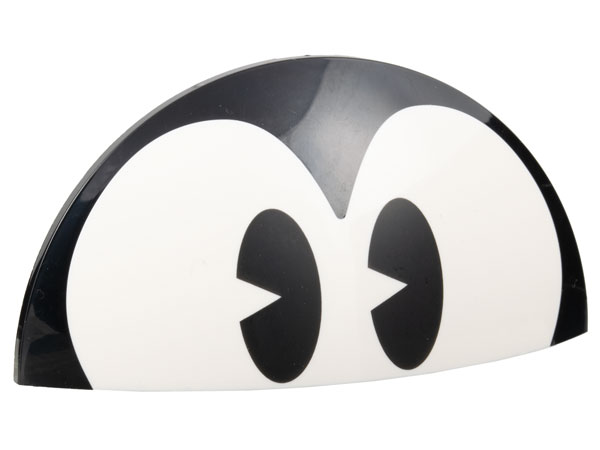 Brick, Round 5 x 10 x 1 2/3 Dome Half with Black Eyes Pattern (Mickey Mouse), 68881pb002