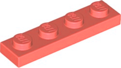 Plate 1 x 4, 3710 Coral U