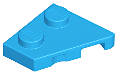 Деталь LEGO  Lego Wedge, Plate 2 x 2 Left 24299  Dark Azure U