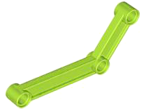 Technic, Link 1 x 9 Bent (6 - 4), 64451 Lime U