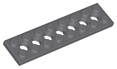Деталь LEGO Technic, Plate 2 x 8 with 7 Holes 3738 Dark Bluish Gray U