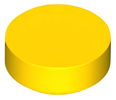 Деталь LEGO Tile, Round 1 x 1 98138 (35380, 35381, 39797) Yellow U