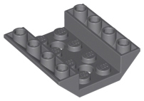 Slope, Inverted 45 4 x 4 Double with 2 Holes, 72454 Dark Bluish Gray N