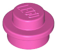 Plate, Round 1 x 1, 4073 Dark Pink N