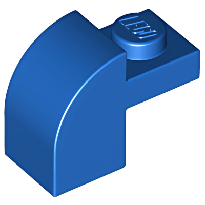 Деталь LEGO Lego Slope, Curved 2 x 1 x 1 1/3 with Recessed Stud 6091 (32807) Blue U