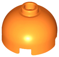 Brick, Round 2 x 2 Dome Top, 553 Orange U