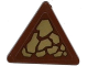 Road Sign 2 x 2 Triangle with Clip with Dark Tan Scales Pattern Model Left Side (Sticker) - Set 70599, 892pb026L  