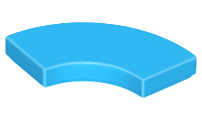 Tile, Round Corner 2 x 2 Macaroni, 27925 Dark Azure U