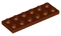 Plate 2 x 6, 3795 Reddish Brown N