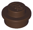 Plate, Round 1 x 1, 4073 Dark Brown N
