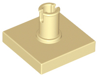 Tile, Modified 2 x 2 with Pin, 2460 Tan U
