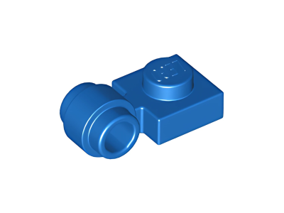 Деталь LEGO Plate, Modified 1 x 1 with Light Attachment - Thick Ring 4081b (41632) Blue U