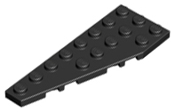 Wedge, Plate 8 x 3 Pentagonal Left, 50305 Black N